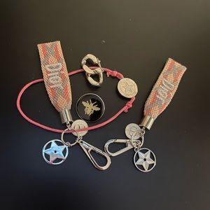 Lot of dior beauty keychains